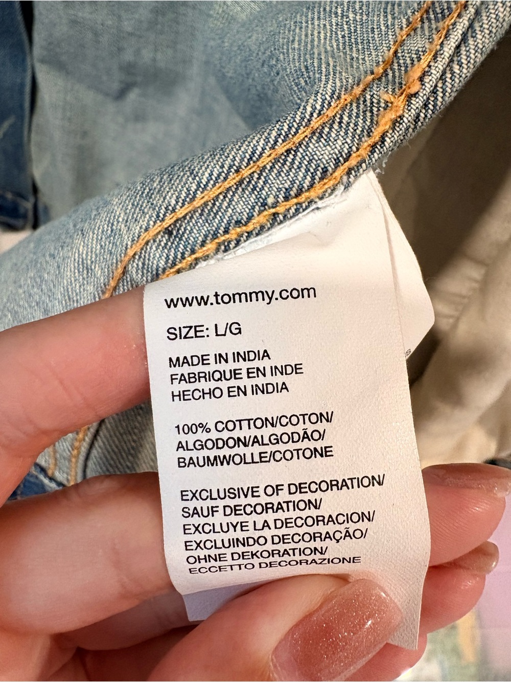 Tommy Hilfiger Men’s 100% Cotton Denim Trucker Jacket | Large | Classic Blue - Picture 5 of 11
